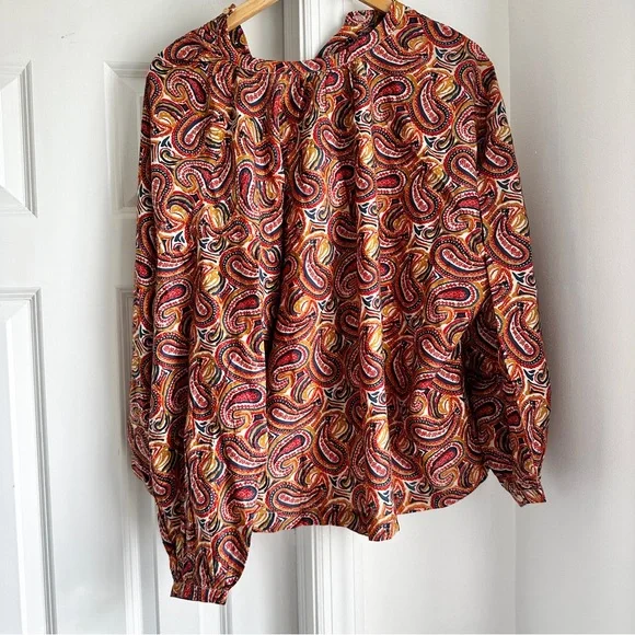 NWT DOEN Jane Blouse Paisley Print - Picture 3 of 5
